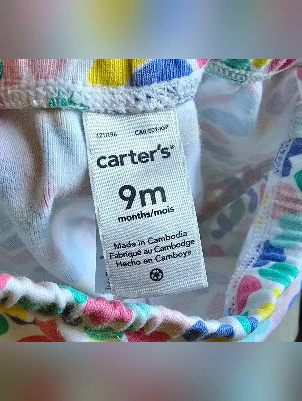 Multicolored Baby Girl Heart Leggings Carter's 9 Months